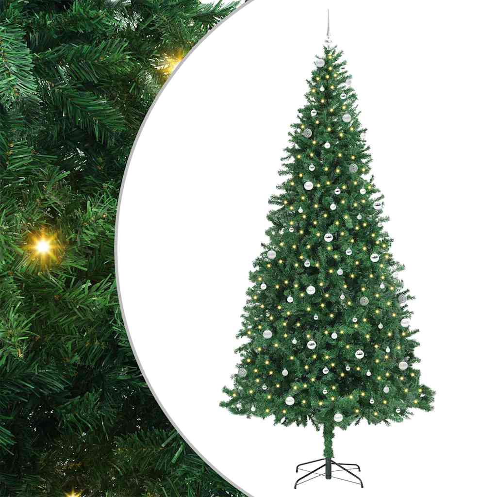 Artificial Christmas Tree with 300 LEDs with Stand Green 300 cm