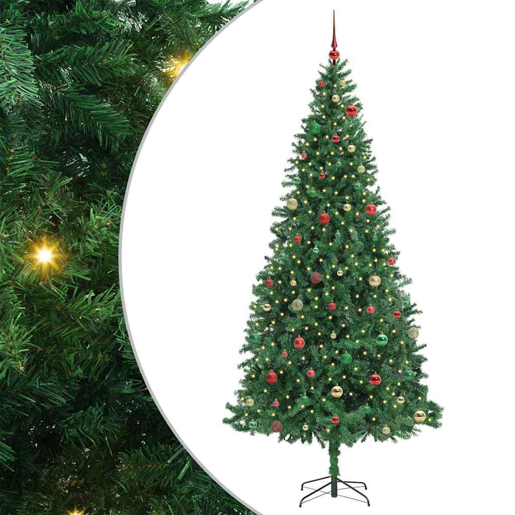 Artificial Christmas Tree with 300 LEDs with Stand Green 300 cm