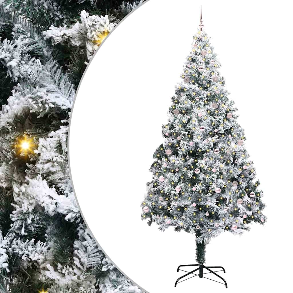 Christmas Tree with 300 LEDs with Stand White 300 cm PVC
