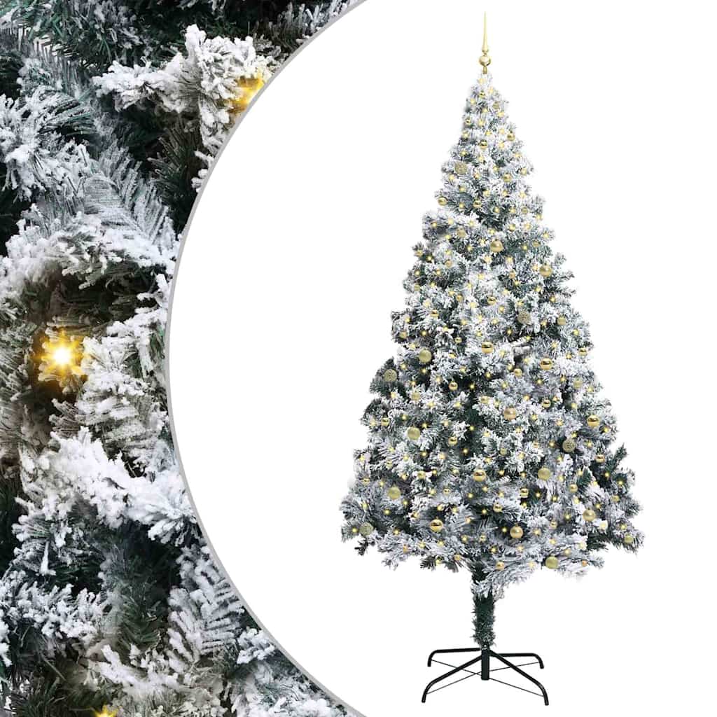 Christmas Tree with 300 LEDs with Stand White 300 cm PVC
