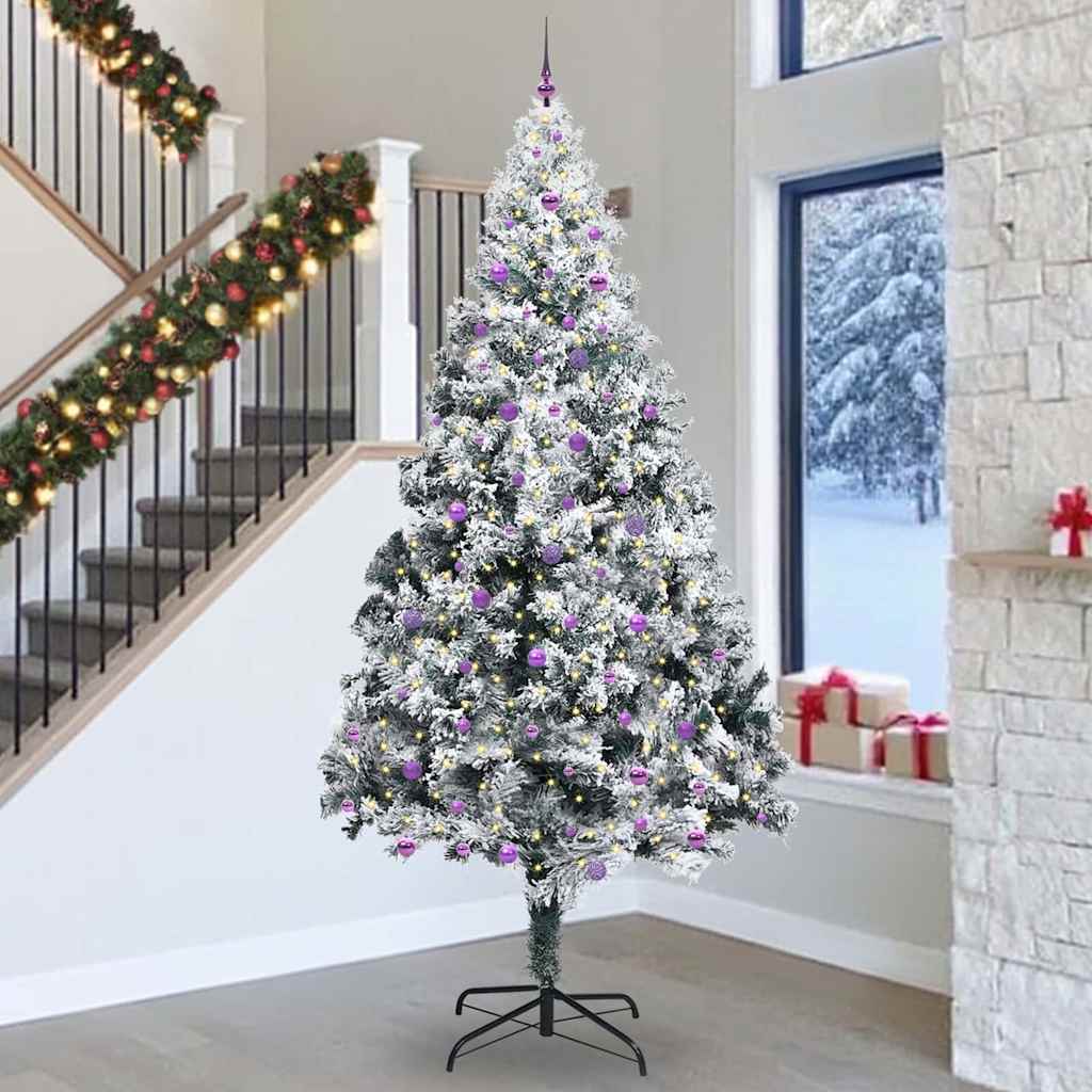 Christmas Tree with 300 LEDs with Stand White 300 cm PVC