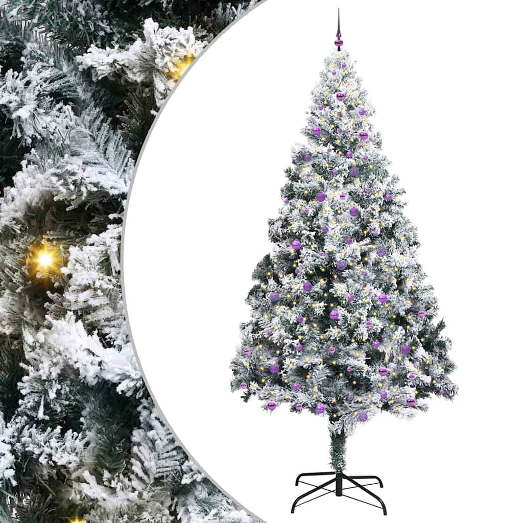 Christmas Tree with 300 LEDs with Stand White 300 cm PVC