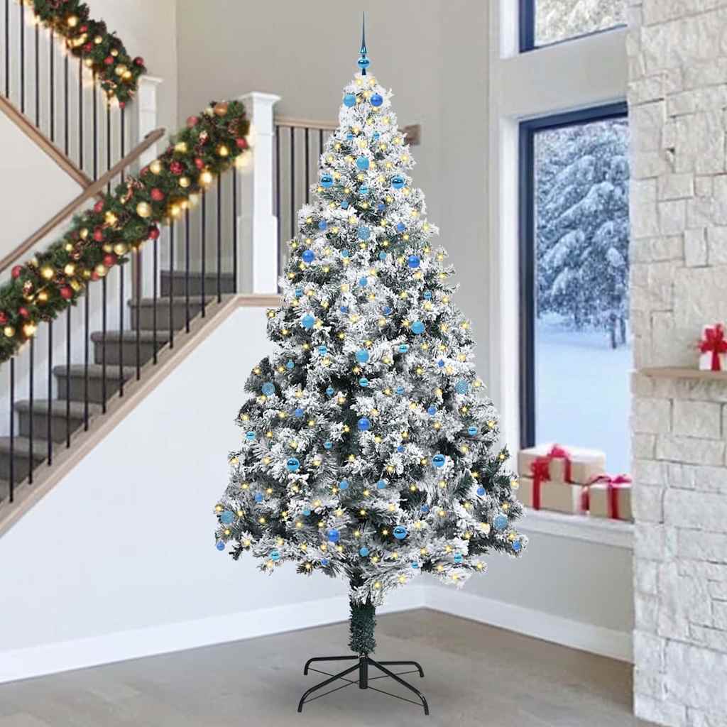 Christmas Tree with 300 LEDs with Stand White 300 cm PVC
