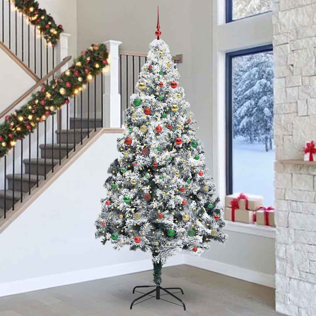 Christmas Tree with 300 LEDs with Stand White 300 cm PVC