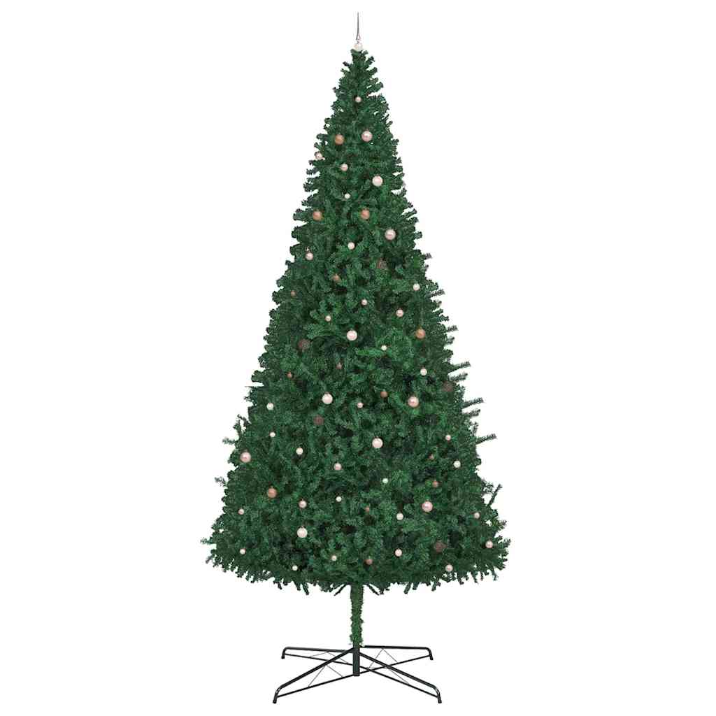 Christmas Tree with Decorative String Lights Green 400 cm PVC