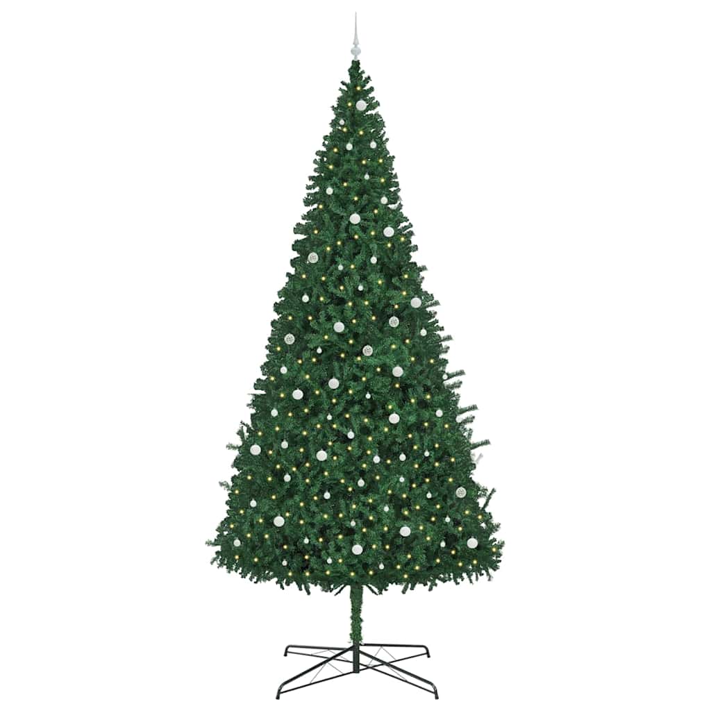 Christmas Tree with Decorative String Lights Green 400 cm PVC