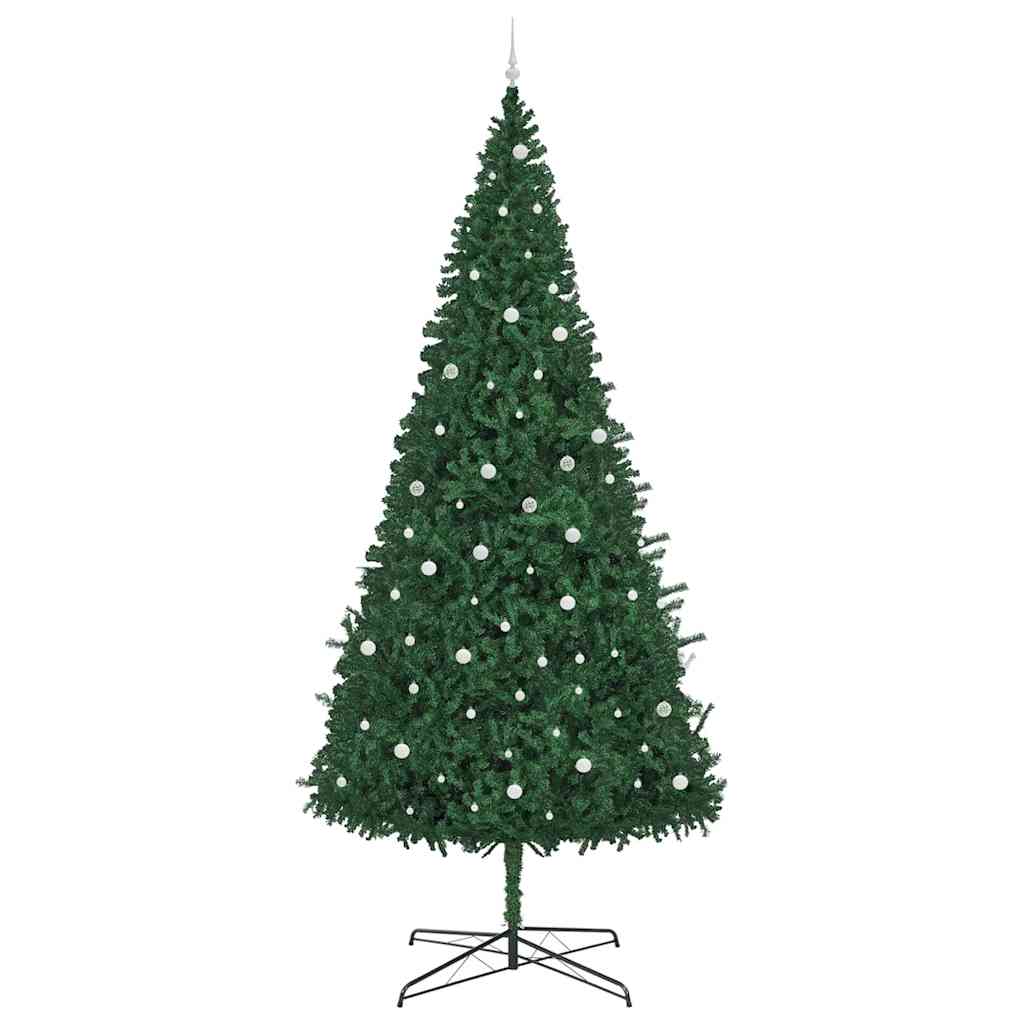 Christmas Tree with Decorative String Lights Green 400 cm PVC