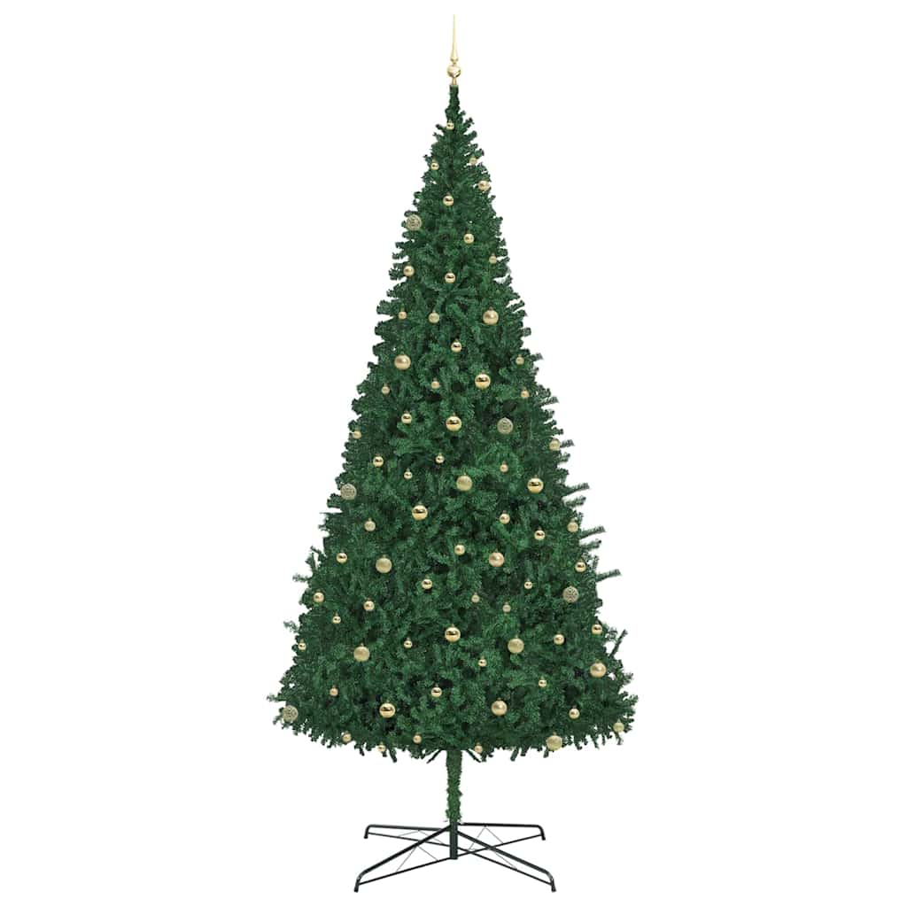 Christmas Tree with Decorative String Lights Green 400 cm PVC