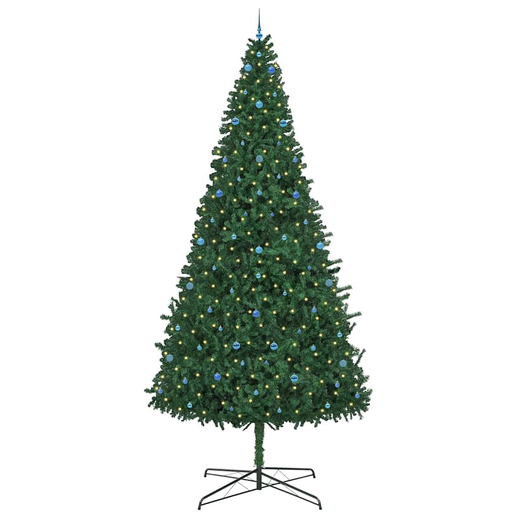 Christmas Tree with Decorative String Lights Green 400 cm PVC