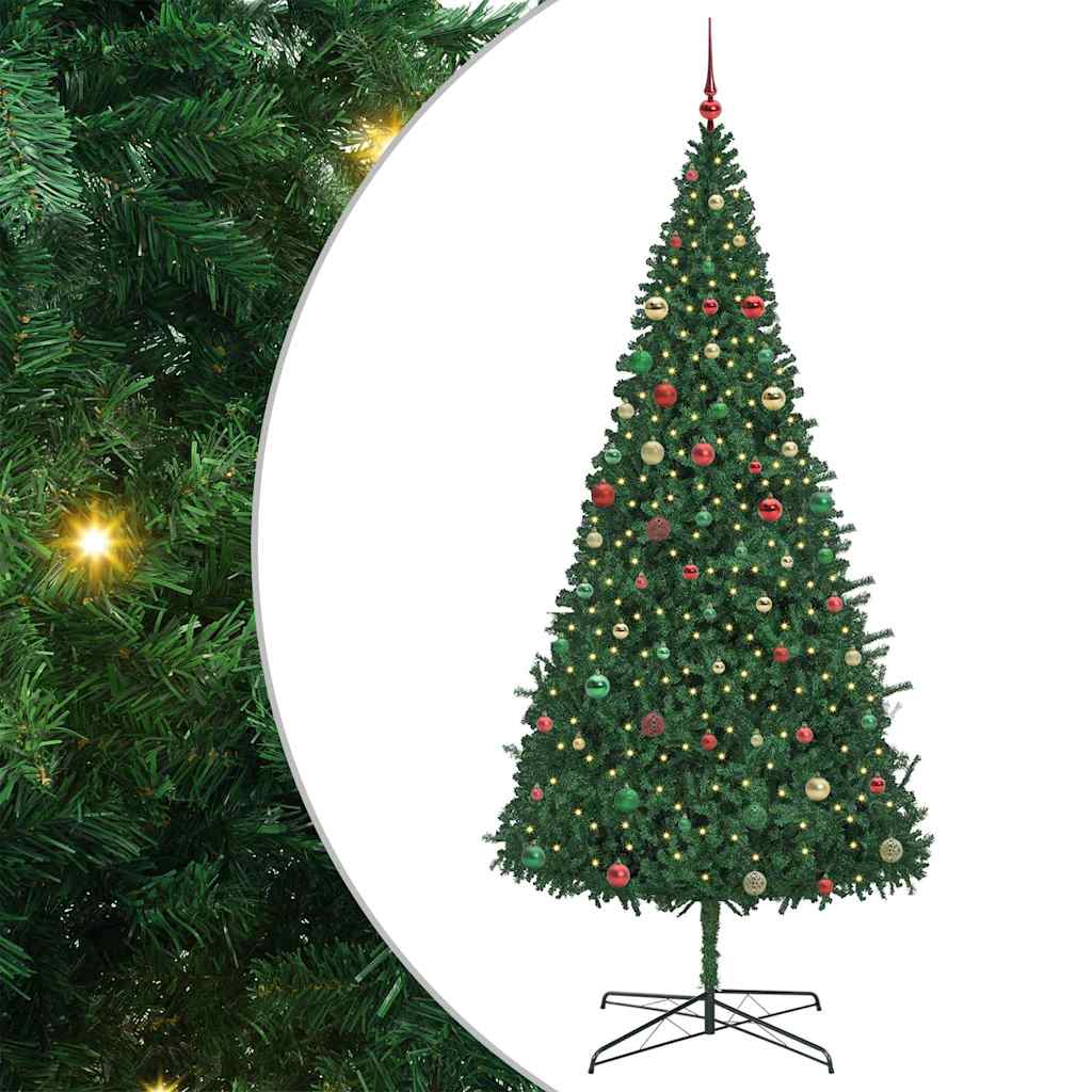 Christmas Tree with Decorative String Lights Green 400 cm PVC