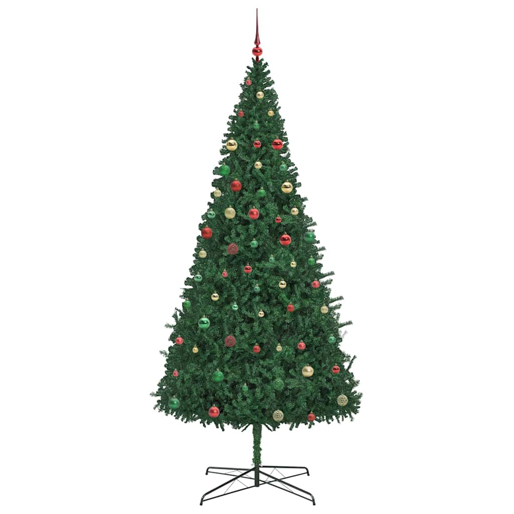 Christmas Tree with Decorative String Lights Green 400 cm PVC