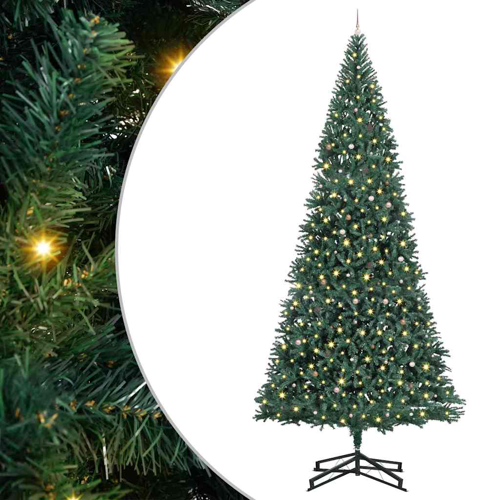 Artificial Pre-lit Christmas Tree with Ball Set Green 500 cm