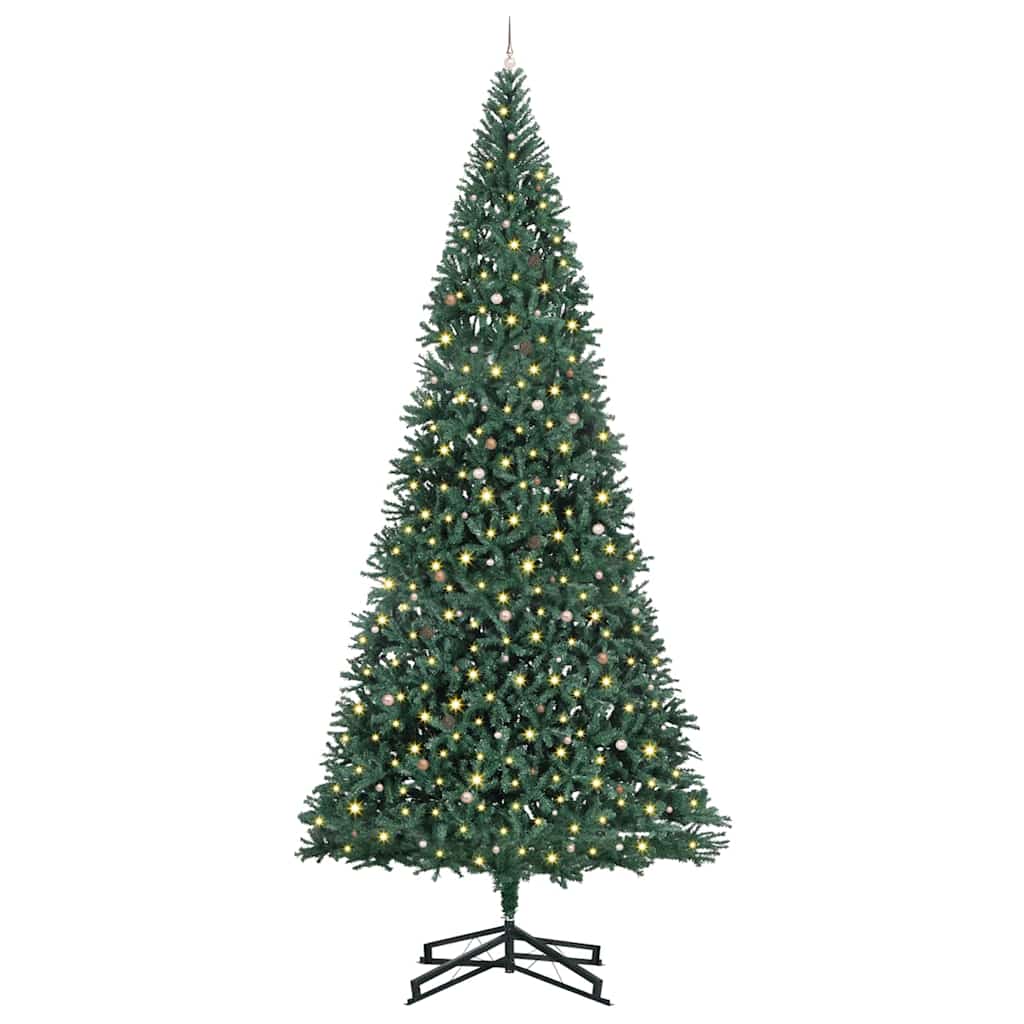 Artificial Pre-lit Christmas Tree with Ball Set Green 500 cm