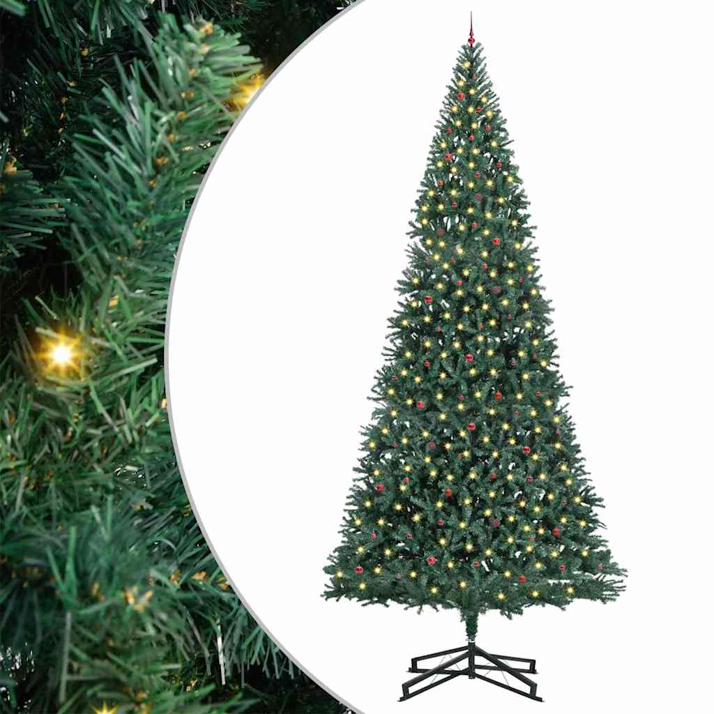 Artificial Pre-lit Christmas Tree with Ball Set Green 500 cm