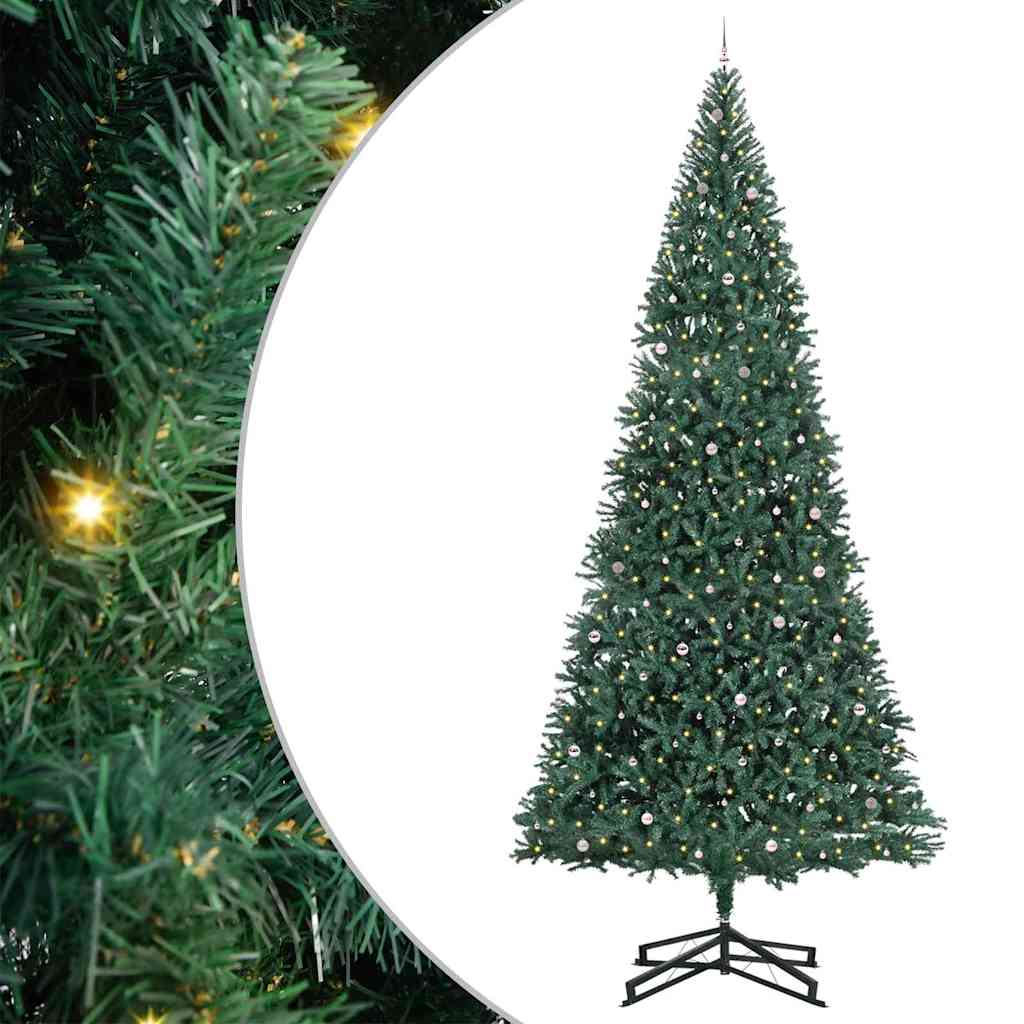 Artificial Pre-lit Christmas Tree with Ball Set Green 500 cm