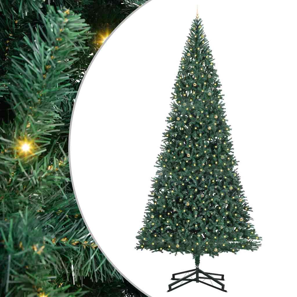 Artificial Pre-lit Christmas Tree with Ball Set Green 500 cm