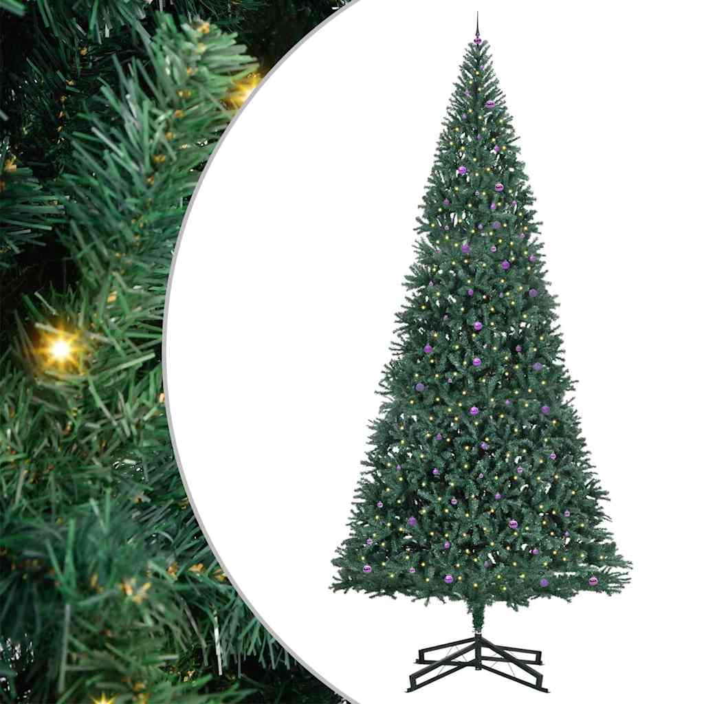 Artificial Pre-lit Christmas Tree with Ball Set Green 500 cm