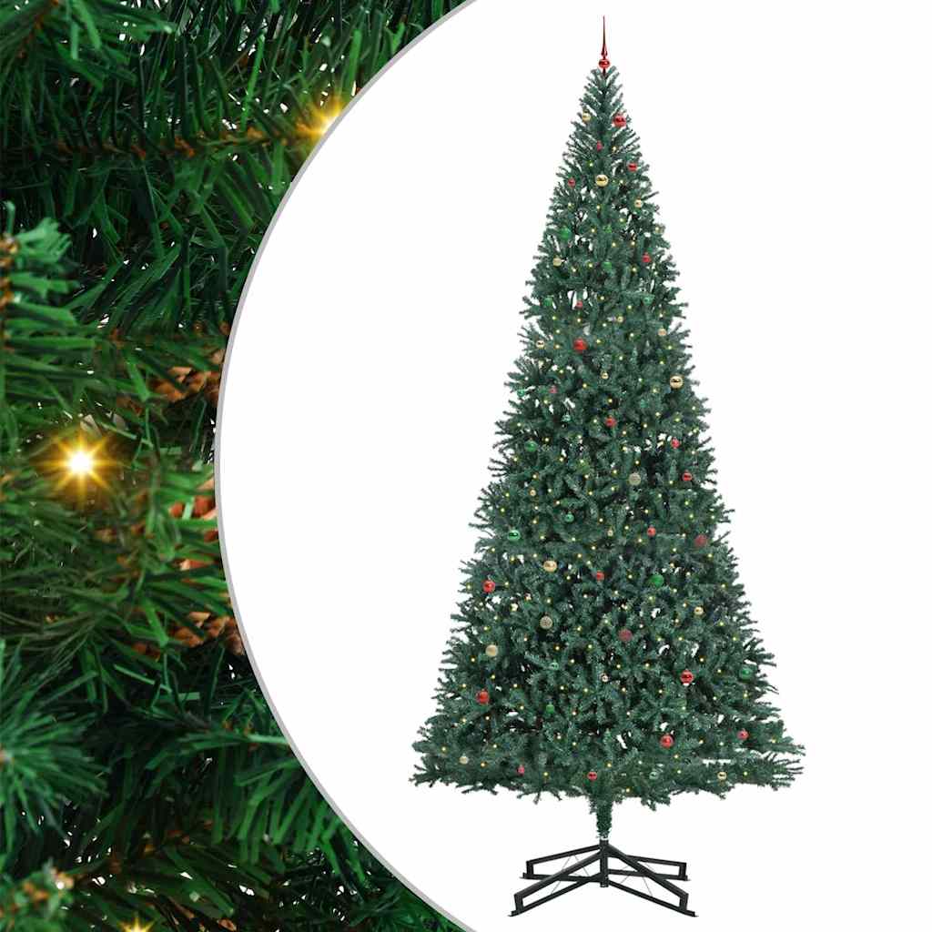 Artificial Pre-lit Christmas Tree with Ball Set Green 500 cm