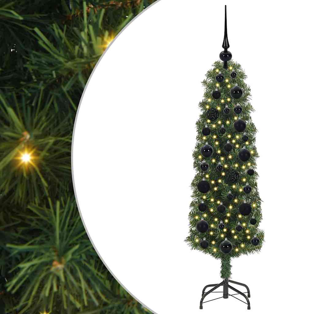 Artificial Christmas Tree with 150 LEDs with Stand Green 120 cm