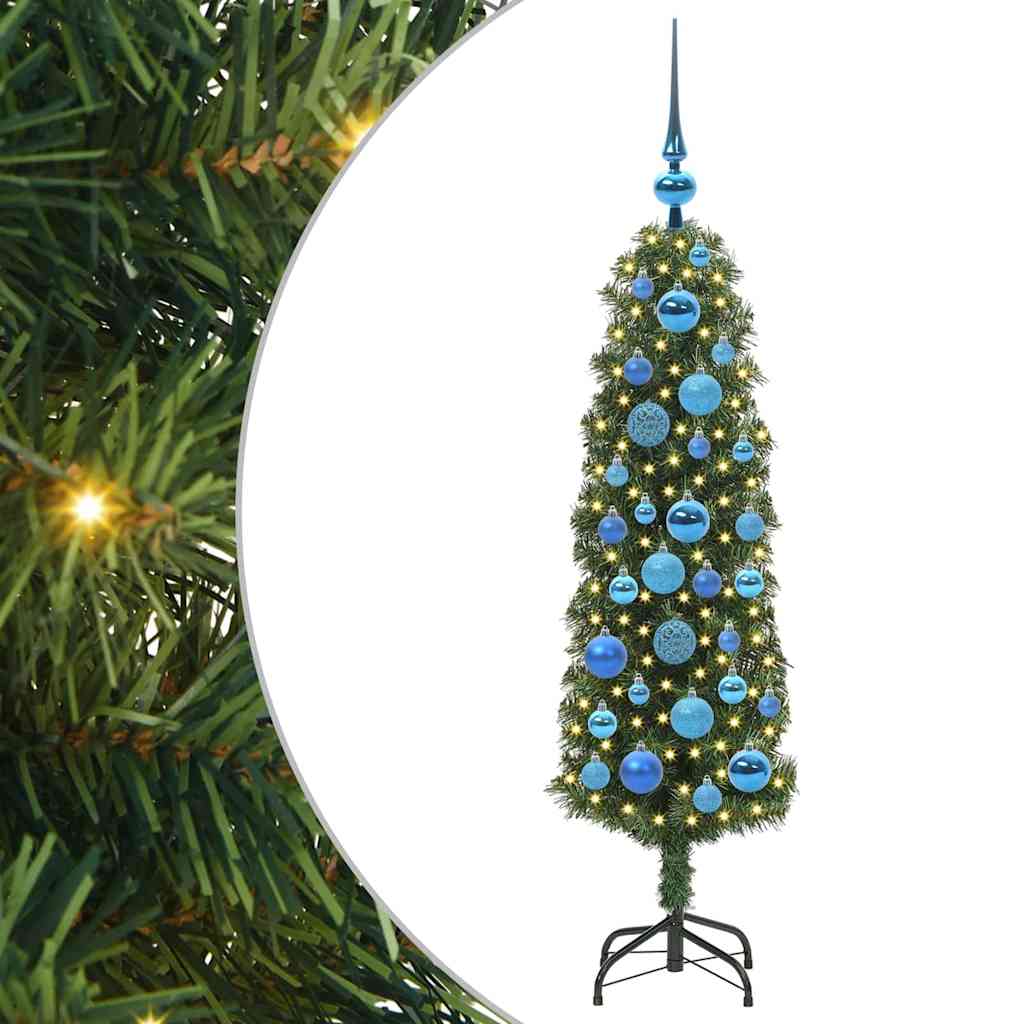Artificial Christmas Tree with 150 LEDs with Stand Green 120 cm