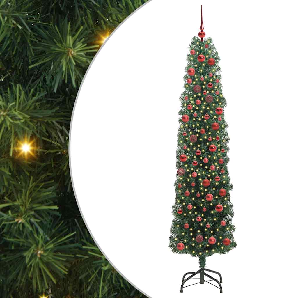 Artificial Christmas Tree with 300 LEDs with Stand Green 180 cm
