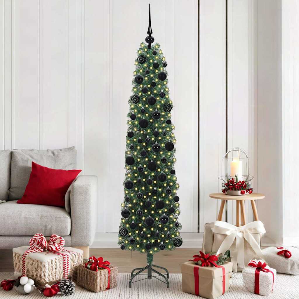 Artificial Christmas Tree with 300 LEDs with Stand Green 180 cm