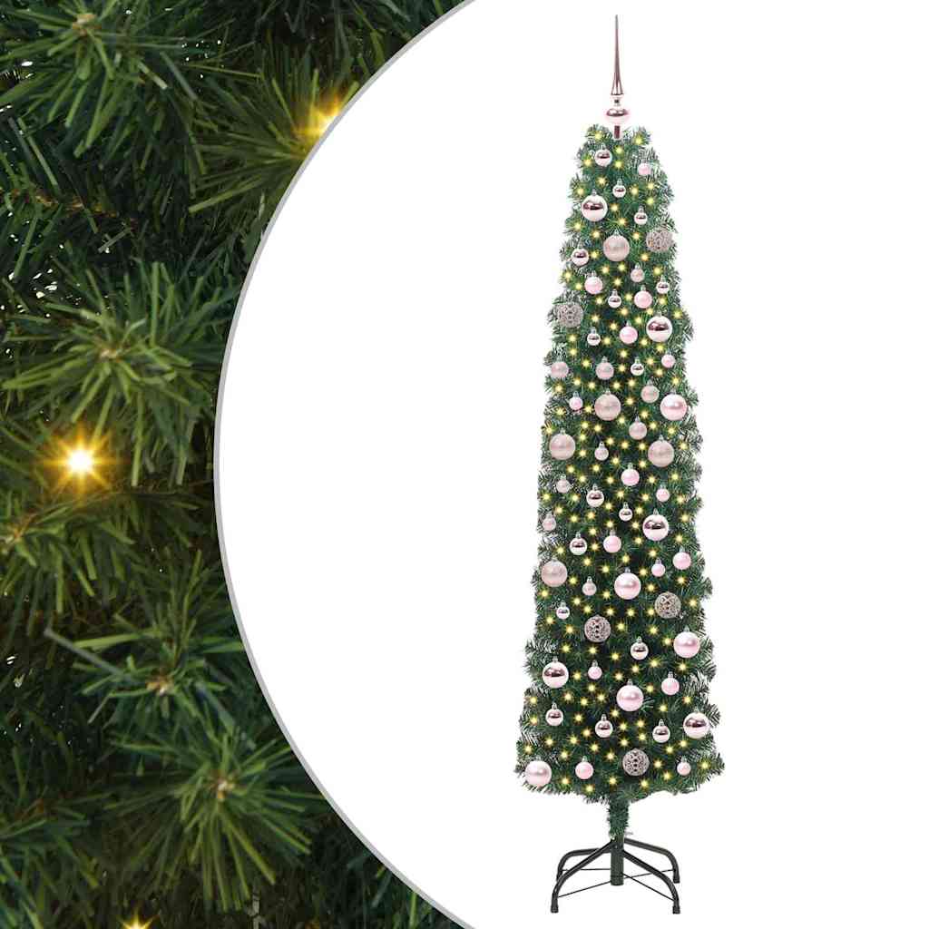 Artificial Christmas Tree with 300 LEDs with Stand Green 180 cm