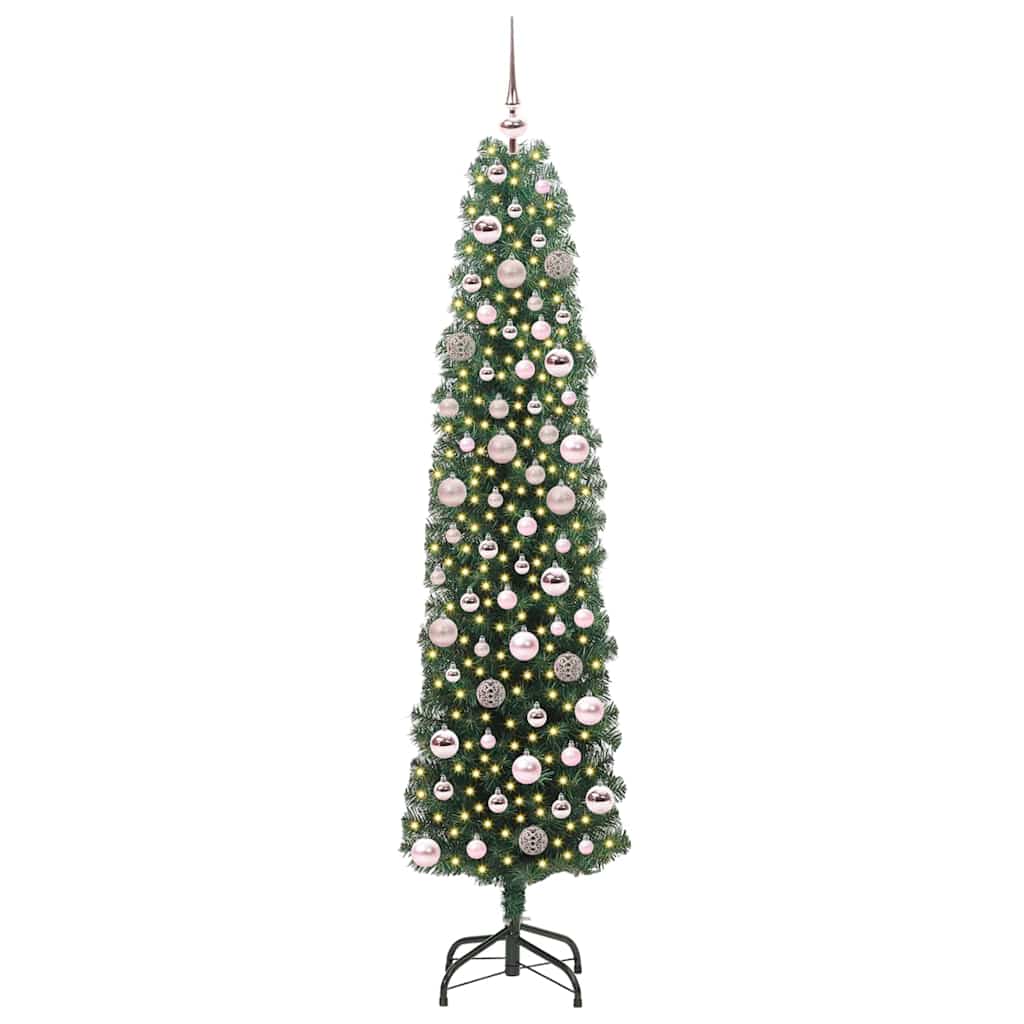 Artificial Christmas Tree with 300 LEDs with Stand Green 180 cm