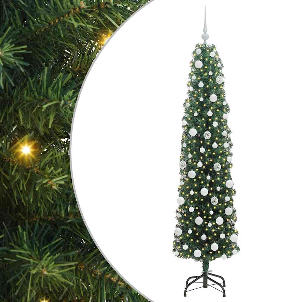Artificial Christmas Tree with 300 LEDs with Stand Green 180 cm