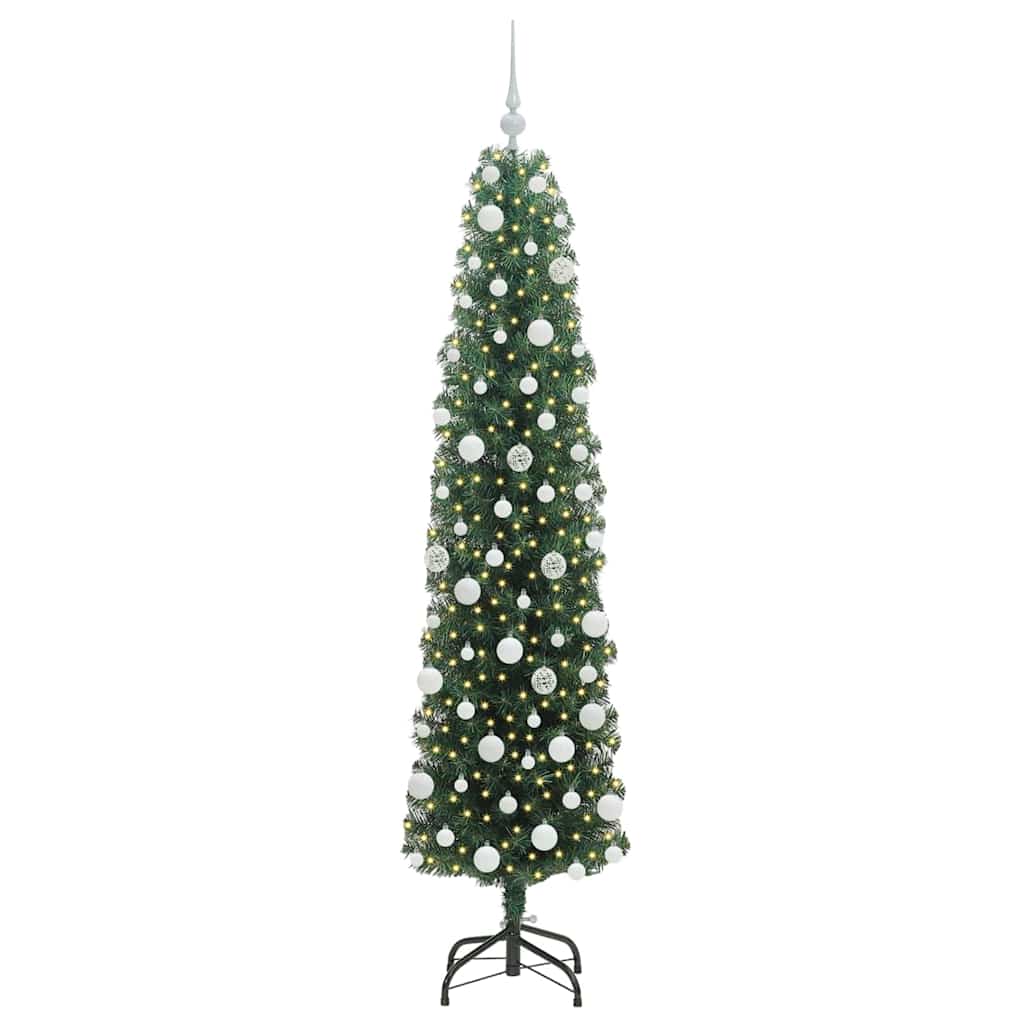 Artificial Christmas Tree with 300 LEDs with Stand Green 180 cm