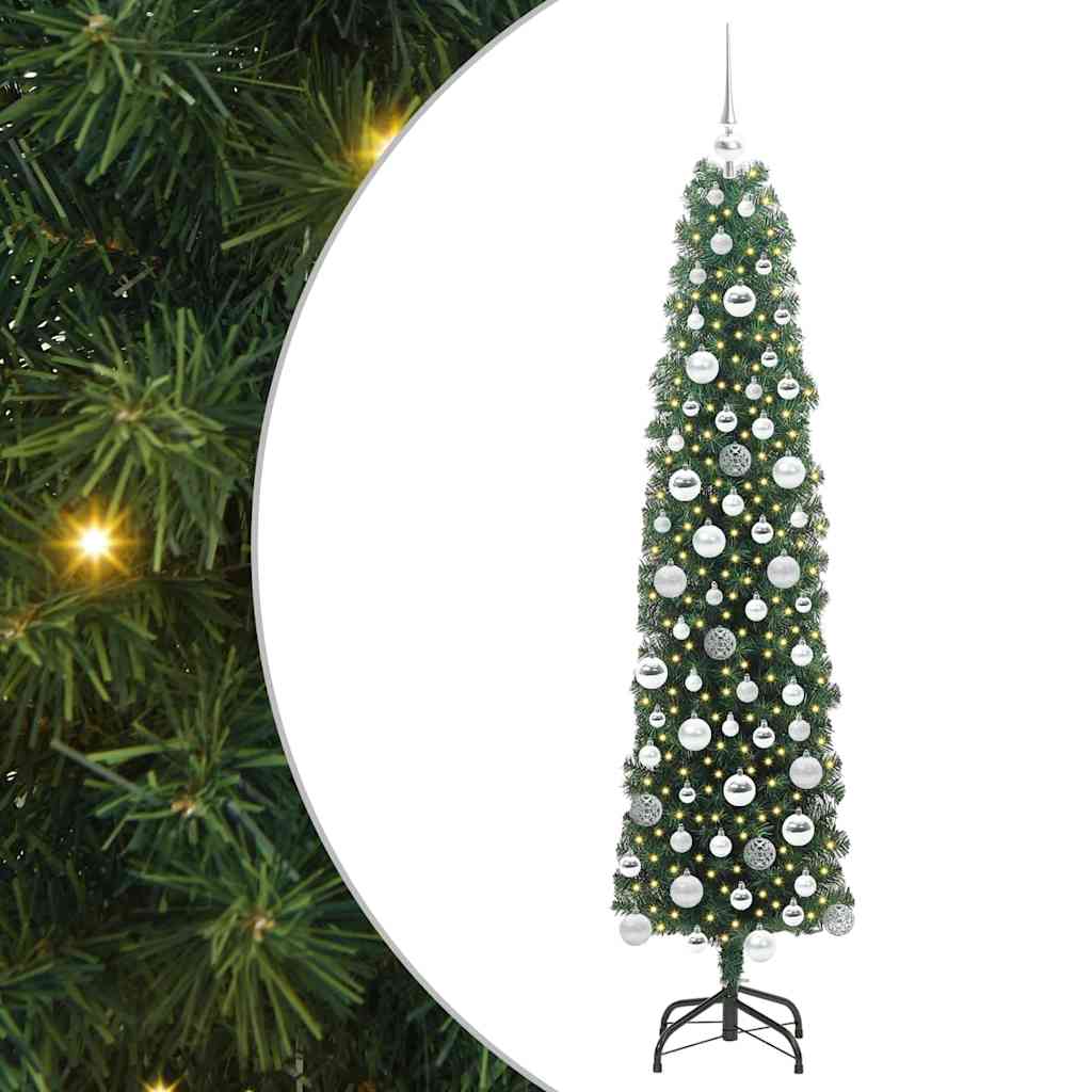 Artificial Christmas Tree with 300 LEDs with Stand Green 180 cm
