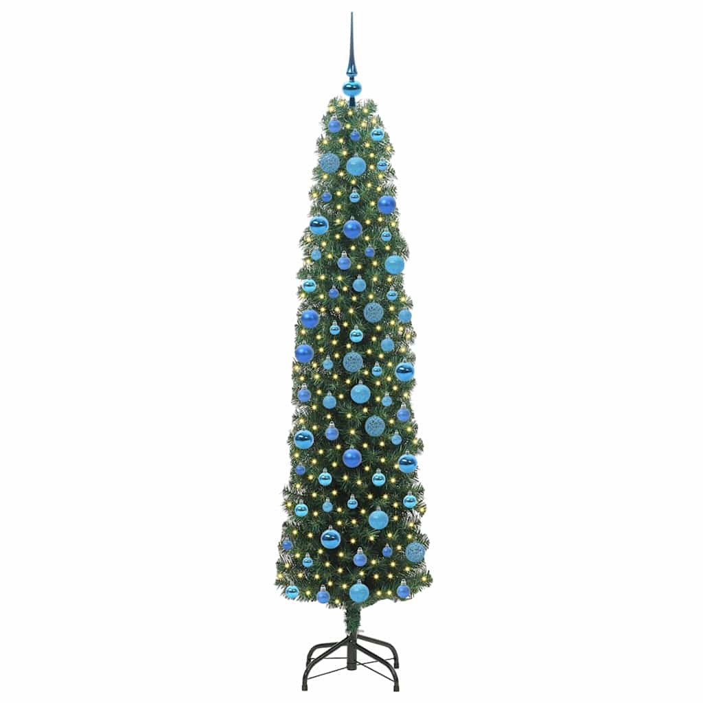 Artificial Christmas Tree with 300 LEDs with Stand Green 180 cm