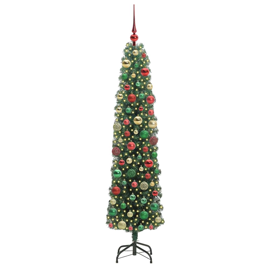 Artificial Christmas Tree with 300 LEDs with Stand Green 180 cm