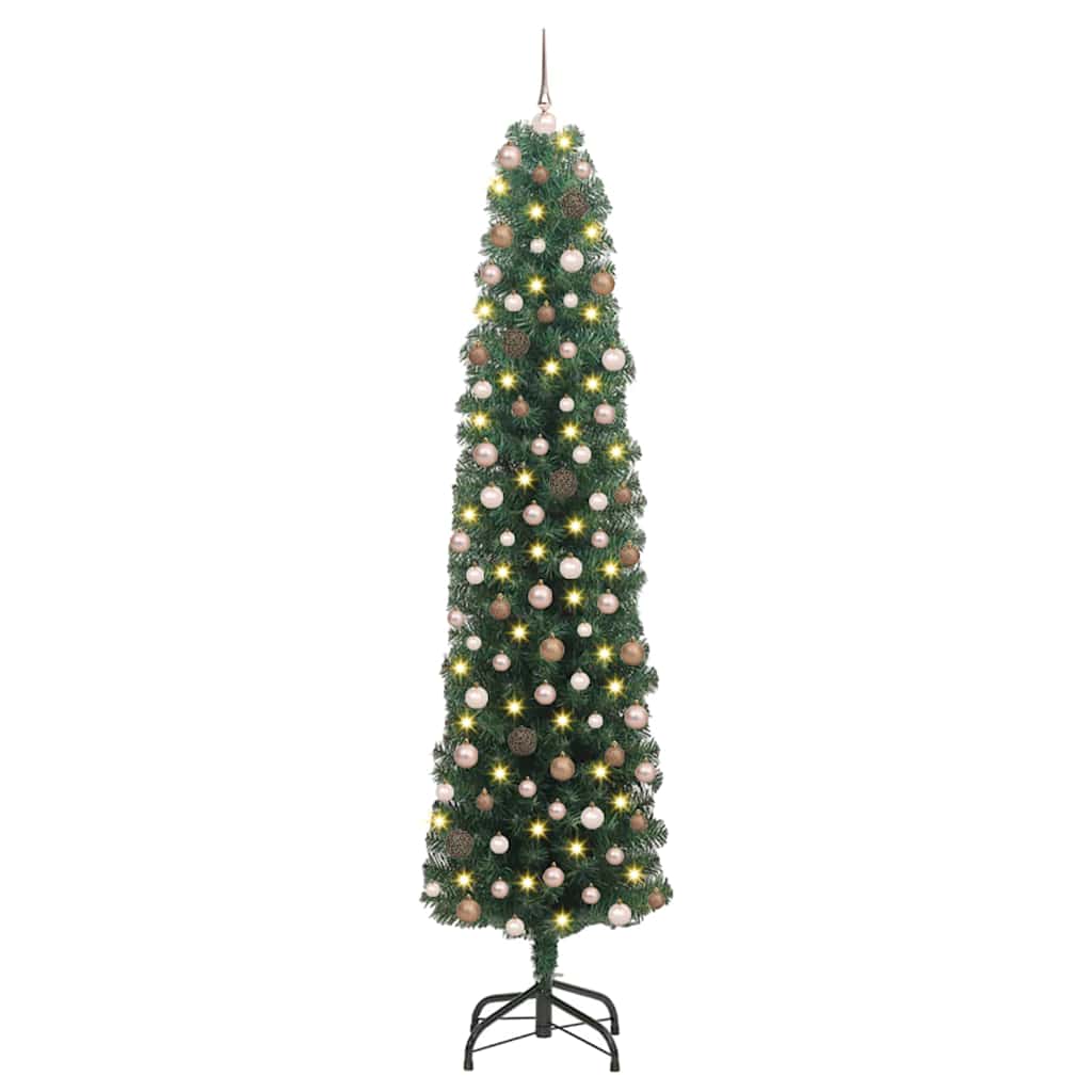 Artificial Christmas Tree with 300 LEDs with Stand Green 210 cm