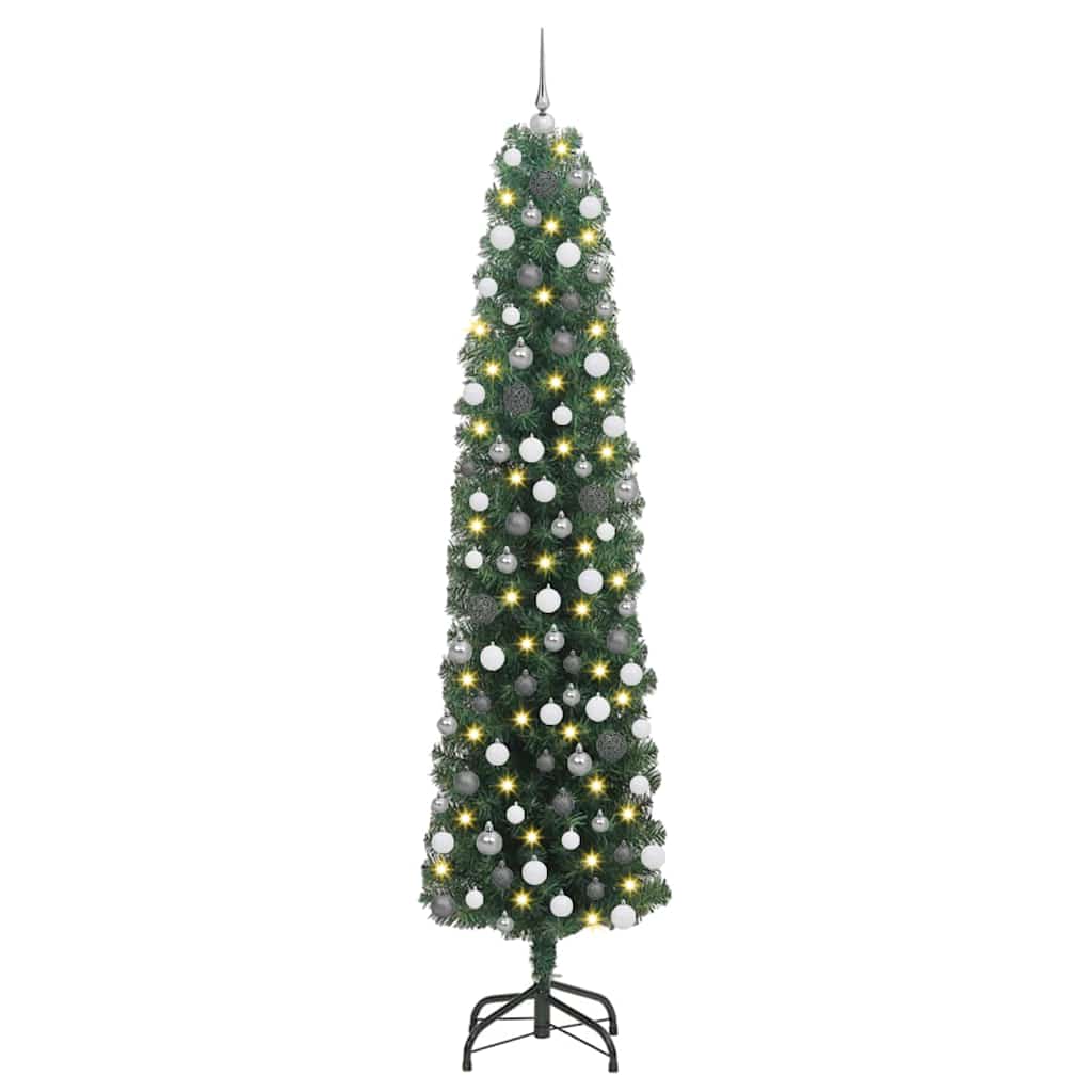 Artificial Christmas Tree with 300 LEDs with Stand Green 210 cm
