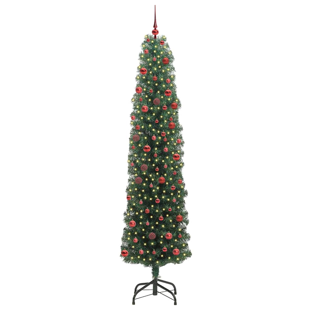Artificial Christmas Tree with 300 LEDs with Stand Green 210 cm
