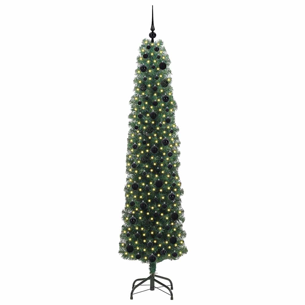 Artificial Christmas Tree with 300 LEDs with Stand Green 210 cm