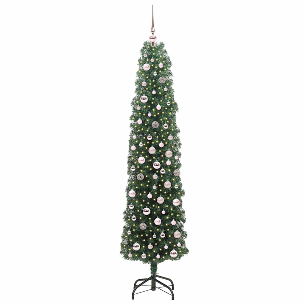 Artificial Christmas Tree with 300 LEDs with Stand Green 210 cm