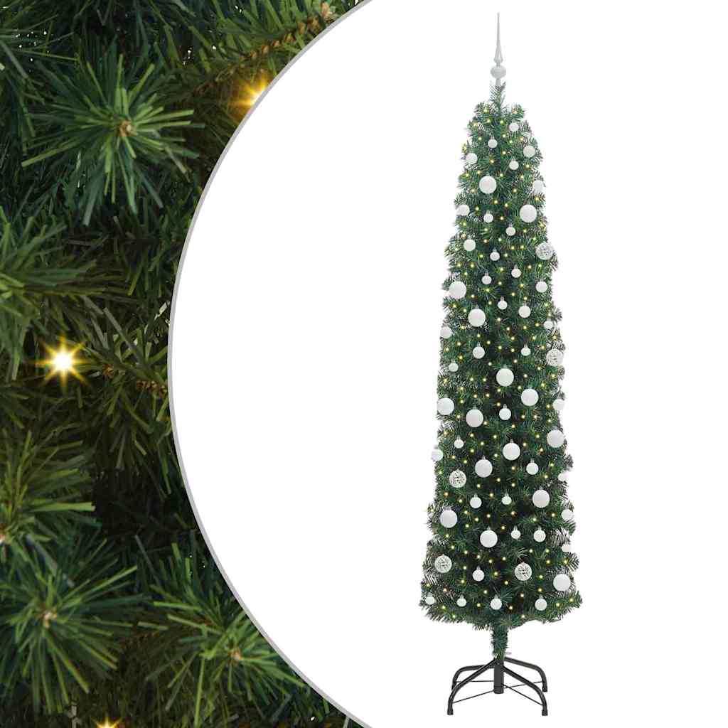 Artificial Christmas Tree with 300 LEDs with Stand Green 210 cm