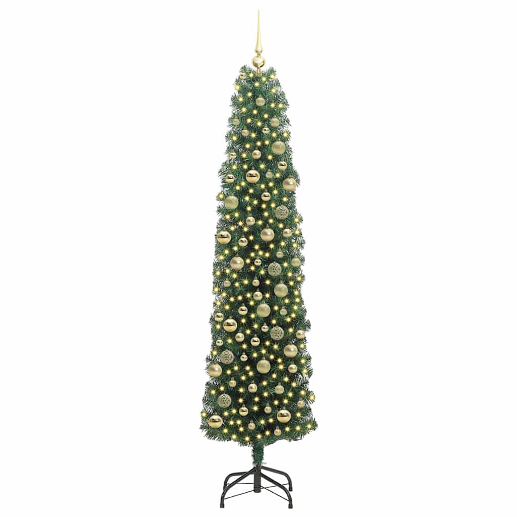 Artificial Christmas Tree with 300 LEDs with Stand Green 210 cm