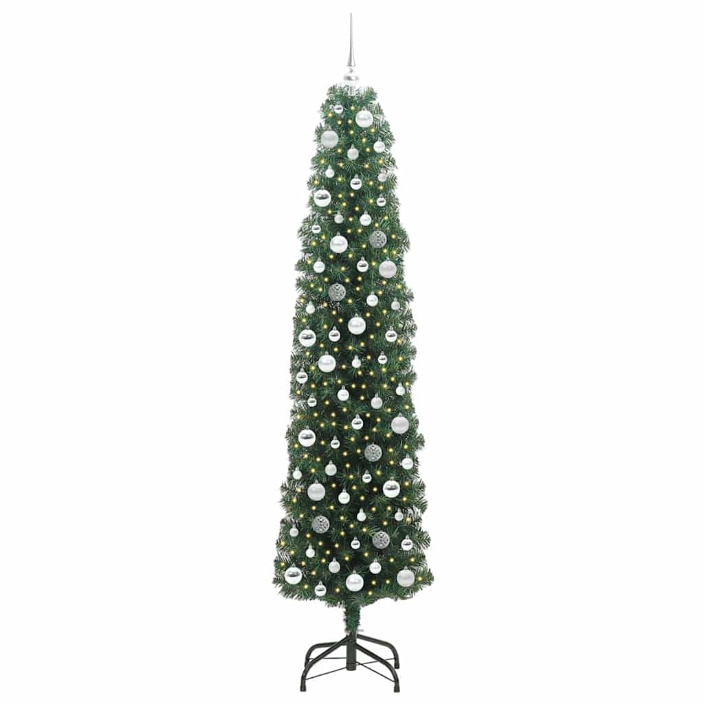 Artificial Christmas Tree with 300 LEDs with Stand Green 210 cm