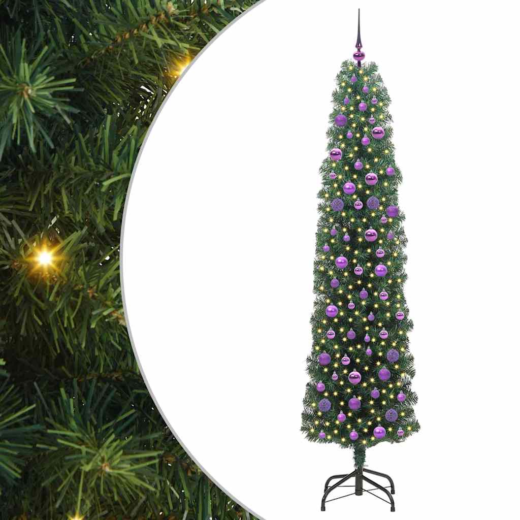 Artificial Christmas Tree with 300 LEDs with Stand Green 210 cm