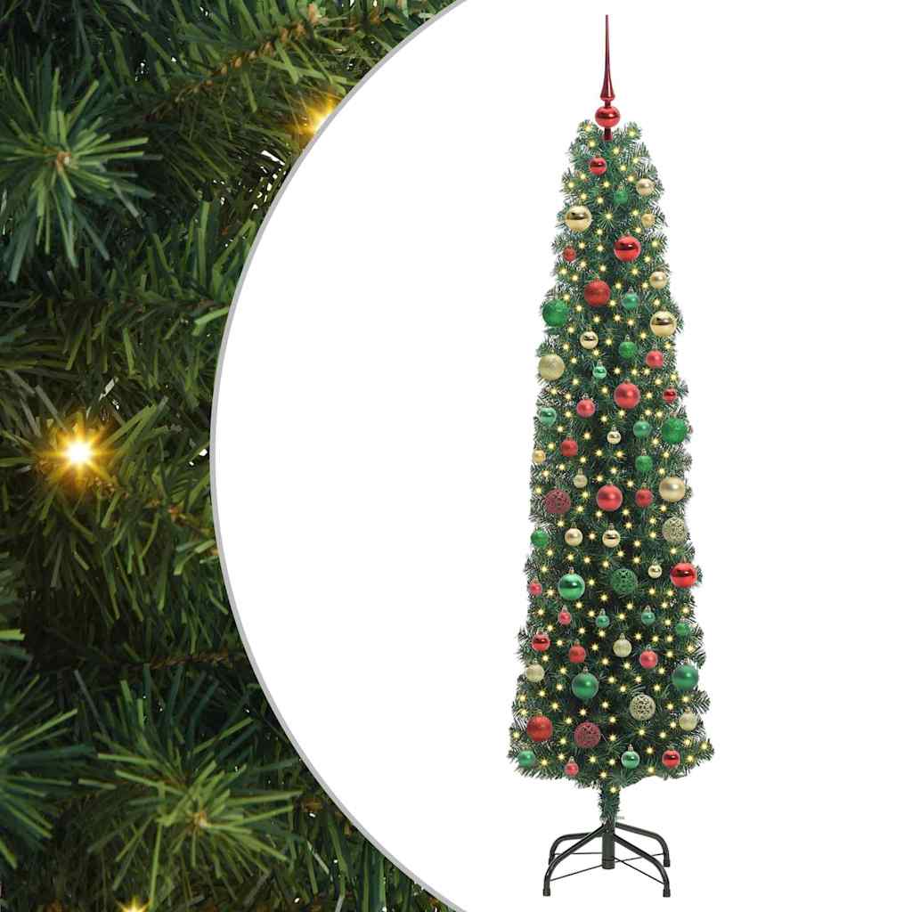 Artificial Christmas Tree with 300 LEDs with Stand Green 210 cm