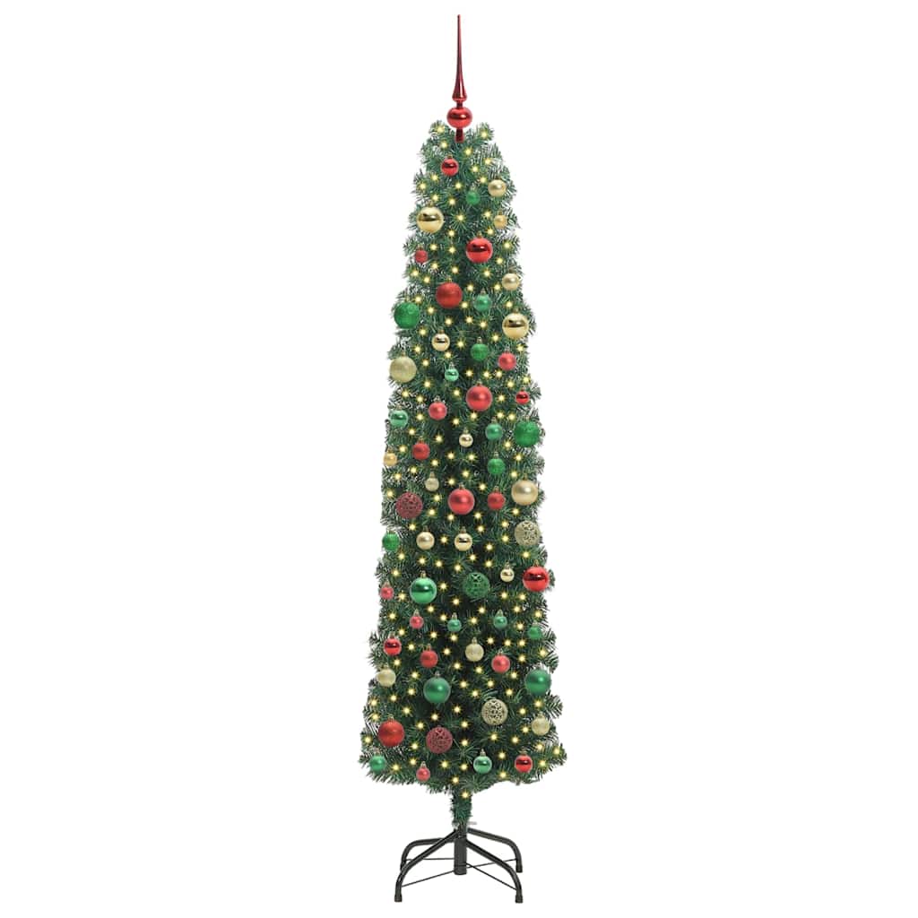 Artificial Christmas Tree with 300 LEDs with Stand Green 210 cm