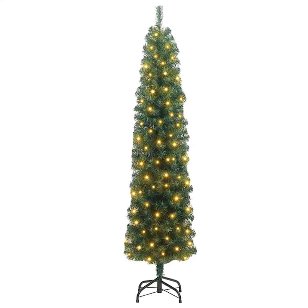 Artificial Christmas Tree with 300 LEDs with Stand Green 240 cm
