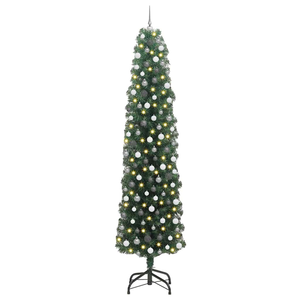 Artificial Christmas Tree with 300 LEDs with Stand Green 240 cm