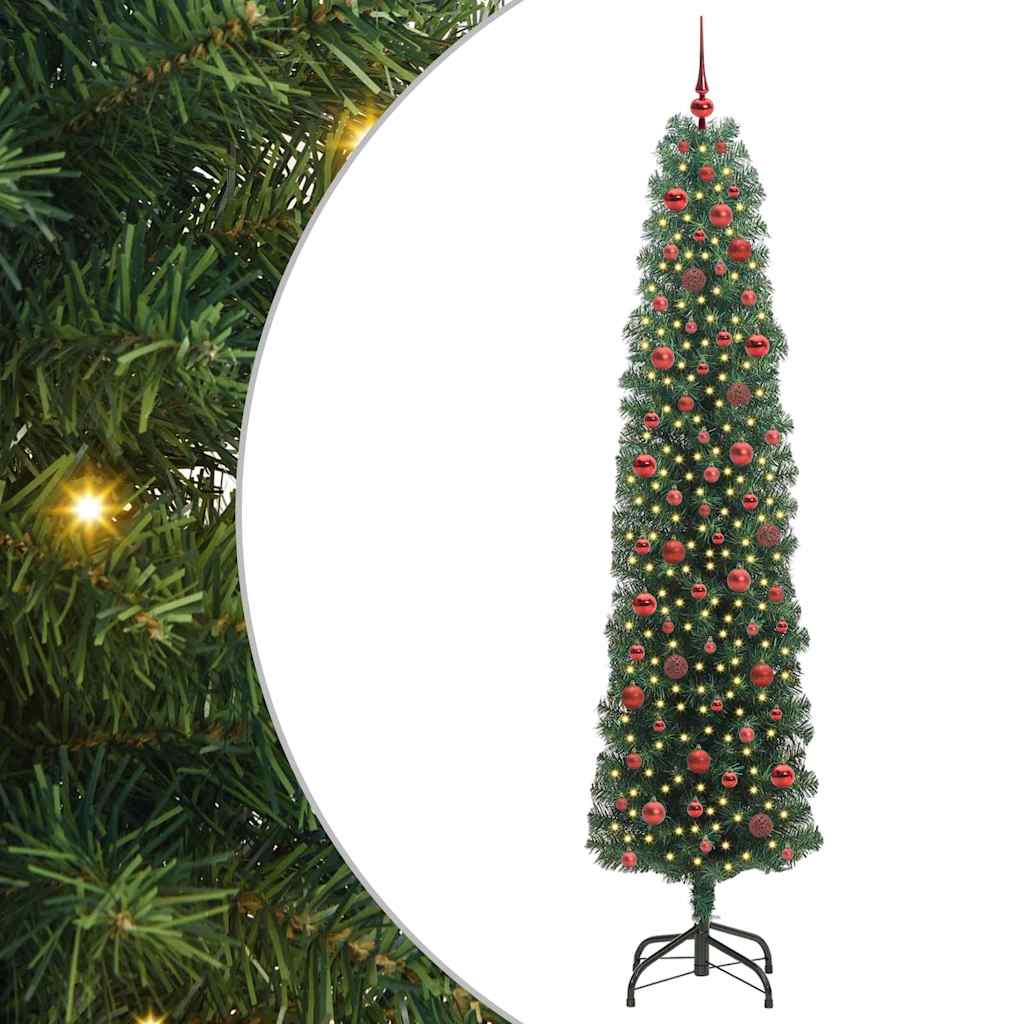 Artificial Christmas Tree with 300 LEDs with Stand Green 240 cm