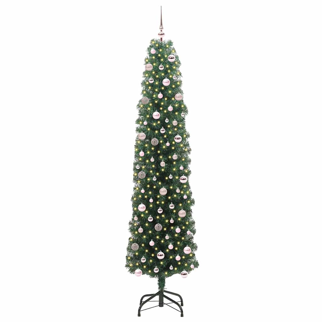 Artificial Christmas Tree with 300 LEDs with Stand Green 240 cm