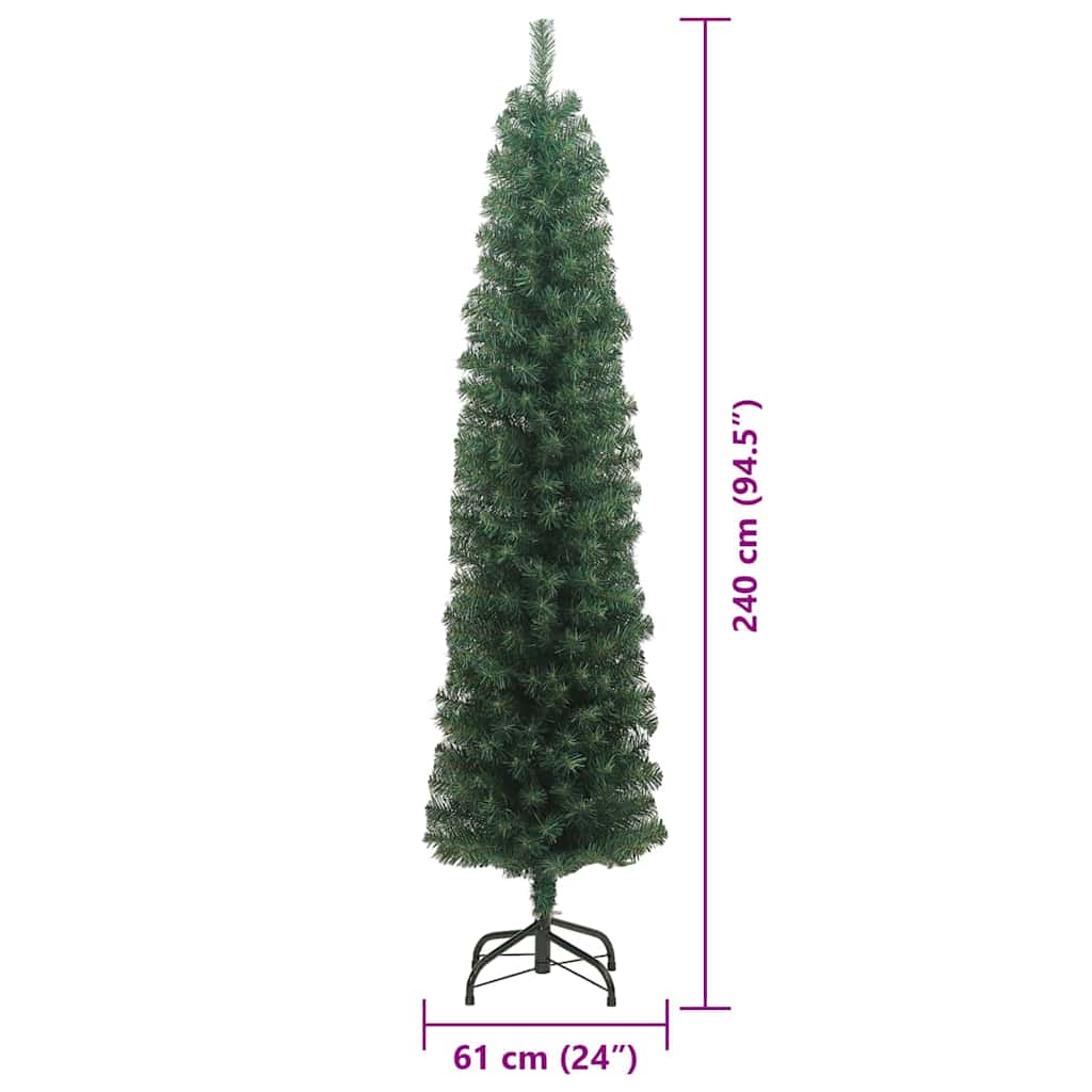 Artificial Christmas Tree with 300 LEDs with Stand Green 240 cm