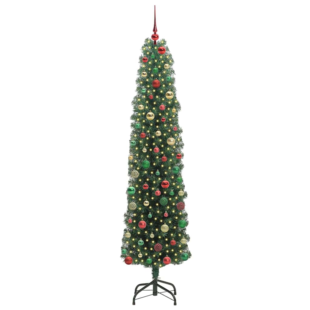 Artificial Christmas Tree with 300 LEDs with Stand Green 240 cm